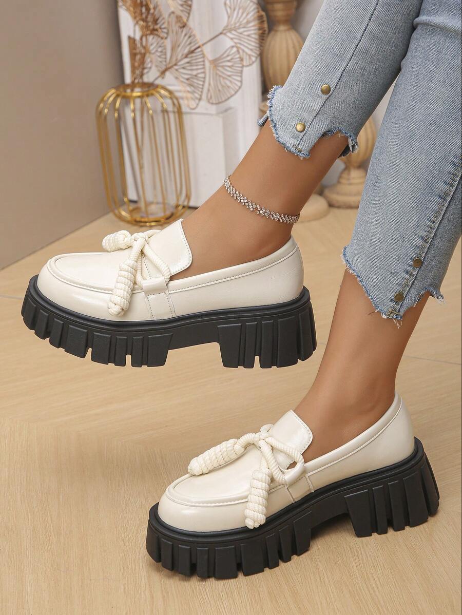 Step up your fashion game with these Bohemian Style Round Toe Women's Loafers! The thick sole ensures anti-slip protection for all your outdoor adventures. Style and comfort go hand in hand with these effortlessly chic shoes.