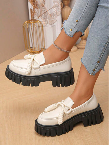 Step up your fashion game with these Bohemian Style Round Toe Women's Loafers! The thick sole ensures anti-slip protection for all your outdoor adventures. Style and comfort go hand in hand with these effortlessly chic shoes.