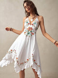 Upgrade your vacation wardrobe with our Boho-Chic Embroidered Summer Dress. Effortlessly stylish and perfect for any summer getaway, our dress features intricate embroidery that adds a touch of bohemian charm. Made with lightweight fabric, it's both comfortable and stylish, giving you the perfect combination of fashion and ease.