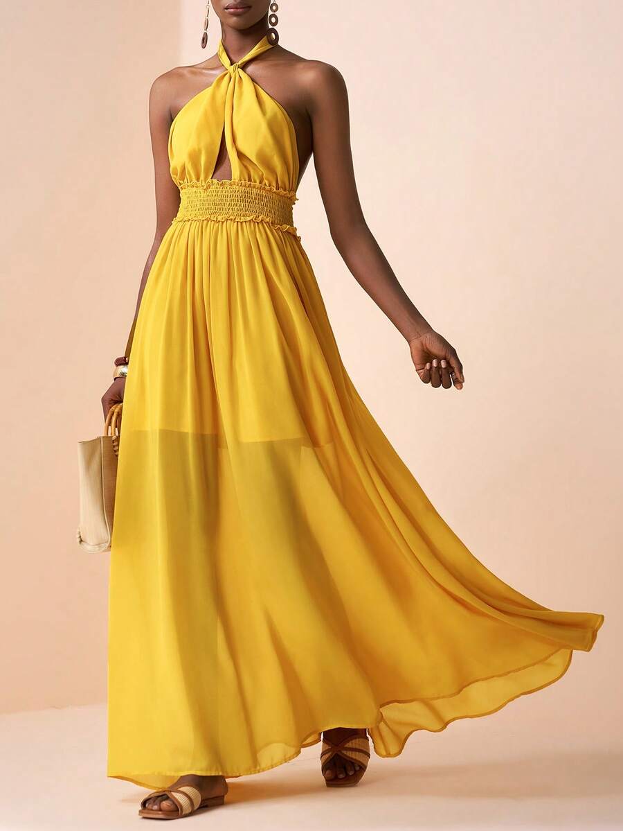 Exude Sun-Drenched Sophistication in Our Boho-Chic Yellow Chiffon Dress!

Experience the breathtaking fusion of free-spirited bohemian heritage and sharp, modern artisanal tailoring. This stunning yellow chiffon dress is meticulously designed for the woman who values a high-fashion, "quiet luxury" approach to seasonal dressing—the ultimate centerpiece for prestigious spring festivals, exclusive garden weddings, and high-authority casual outings.

Iconic Yellow Chiffon Artistry: Featuring a masterfully curat