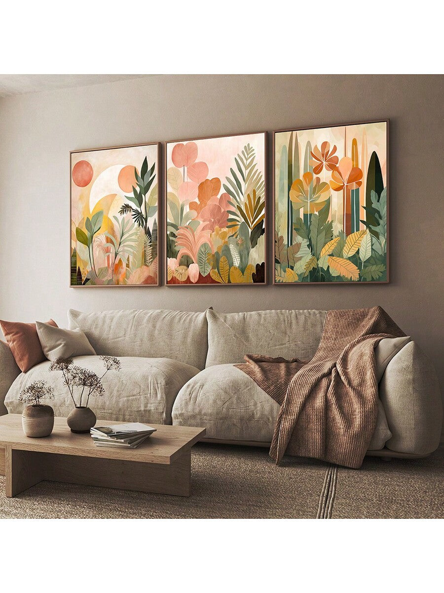 Transform your living space into a tropical oasis with our Boho Botanical Bliss canvas art set. Featuring three pieces, this set adds a touch of chic and exotic flair to any room. Perfect for those with a playful and adventurous spirit, it's like bringing paradise right into your home.