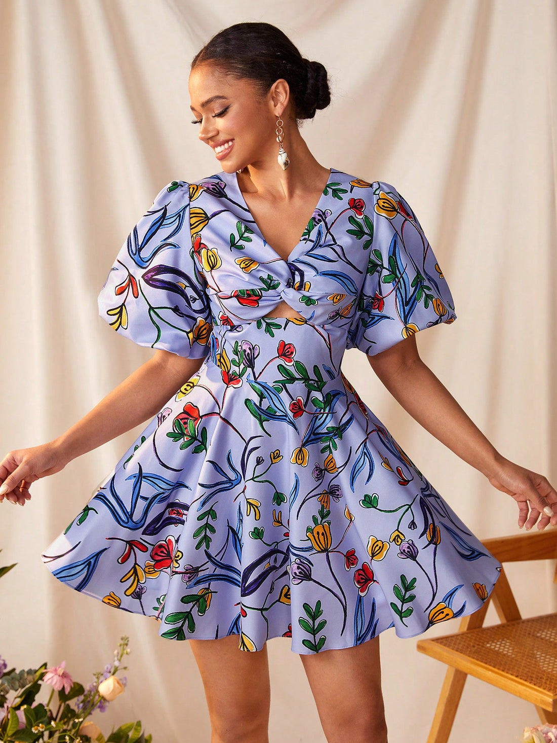 Step into the spotlight with this Boho Chic Floral Print Dress, designed to turn heads at concerts and festivals. Its playful cut-out back adds a flirty twist, while the vibrant floral pattern keeps your look fresh and fun. Lightweight and breezy, it’s perfect for dancing the night away in style and comfort. Embrace your free spirit and make every moment a celebration!