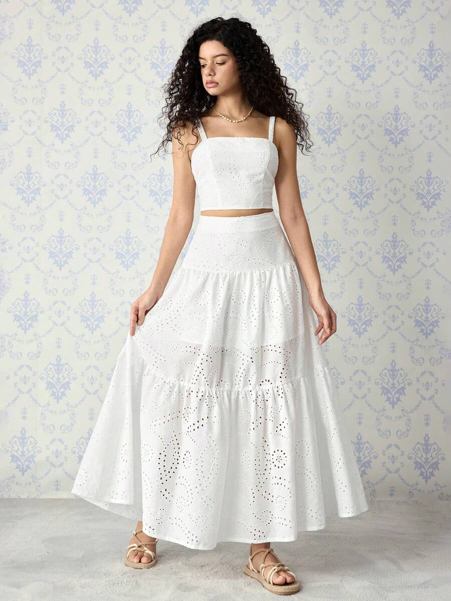 Embrace your free-spirited side with this stunning olive green maxi skirt set! Featuring delicate embroidered details and a relaxed boho silhouette, it's your go-to outfit for making an effortless impression. Whether you're heading out on a romantic date, celebrating the holidays, or enjoying a leisurely picnic, this versatile two-piece set delivers comfort without compromising on style. The rich olive tone pairs beautifully with any season, while the flowing fabric keeps you cool and chic all day long. Per