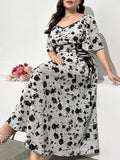 Embrace your inner bohemian goddess with our plus-size summer dress that's anything but ordinary! Swirling with eye-catching plant prints, this breezy beauty transitions effortlessly from sunny afternoon adventures to starlit soirées. Who says comfort can't be glamorous? Strut your stuff in this playful piece that celebrates your curves while turning heads at every elegant evening event!