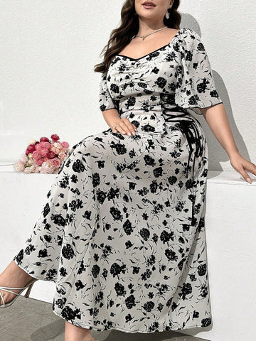 Embrace your inner bohemian goddess with our plus-size summer dress that's anything but ordinary! Swirling with eye-catching plant prints, this breezy beauty transitions effortlessly from sunny afternoon adventures to starlit soirées. Who says comfort can't be glamorous? Strut your stuff in this playful piece that celebrates your curves while turning heads at every elegant evening event!