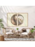 Add some pizzazz to your walls with our Boho Chic Set of 2 Y2K Golden Disco Ball Canvas Art Prints! These prints will give any space an aesthetic upgrade with their unique, playful design. Bring on the funky vibes and transform your room into a stylish haven.