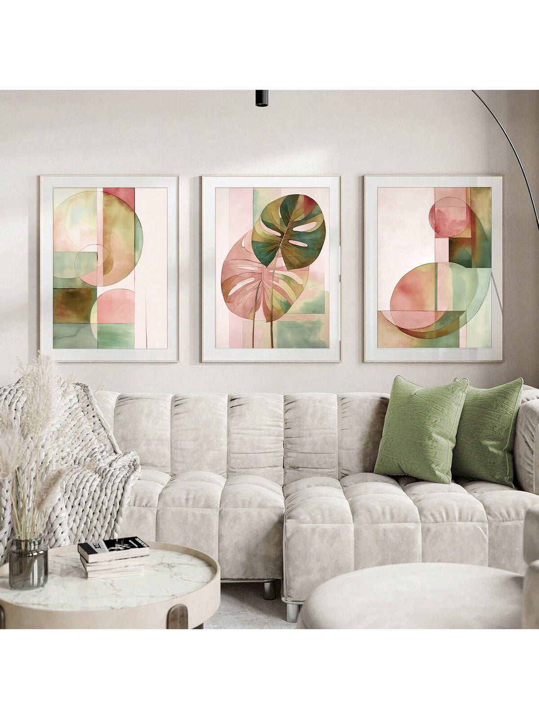 Bring a splash of whimsy and nature into your space with this Boho Chic set of three abstract botanical wall art pieces. Featuring soothing pinks and sage greens, these prints effortlessly brighten any modern room while adding a playful, artistic vibe. Perfect as a standout gift or a fresh update for your walls, these botanical designs invite calm and creativity into your home décor.