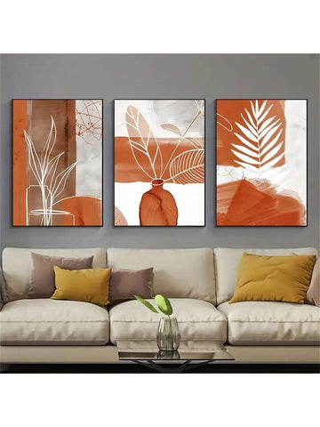 Enhance the style of your home with our Boho Chic Terracotta Trio canvas wall art set. Made of high-quality materials, this 3-piece set adds a touch of warmth and sophistication to any room. The perfect addition to your home decor, these unique pieces feature intricate designs and vibrant colors, bringing life to your living space.