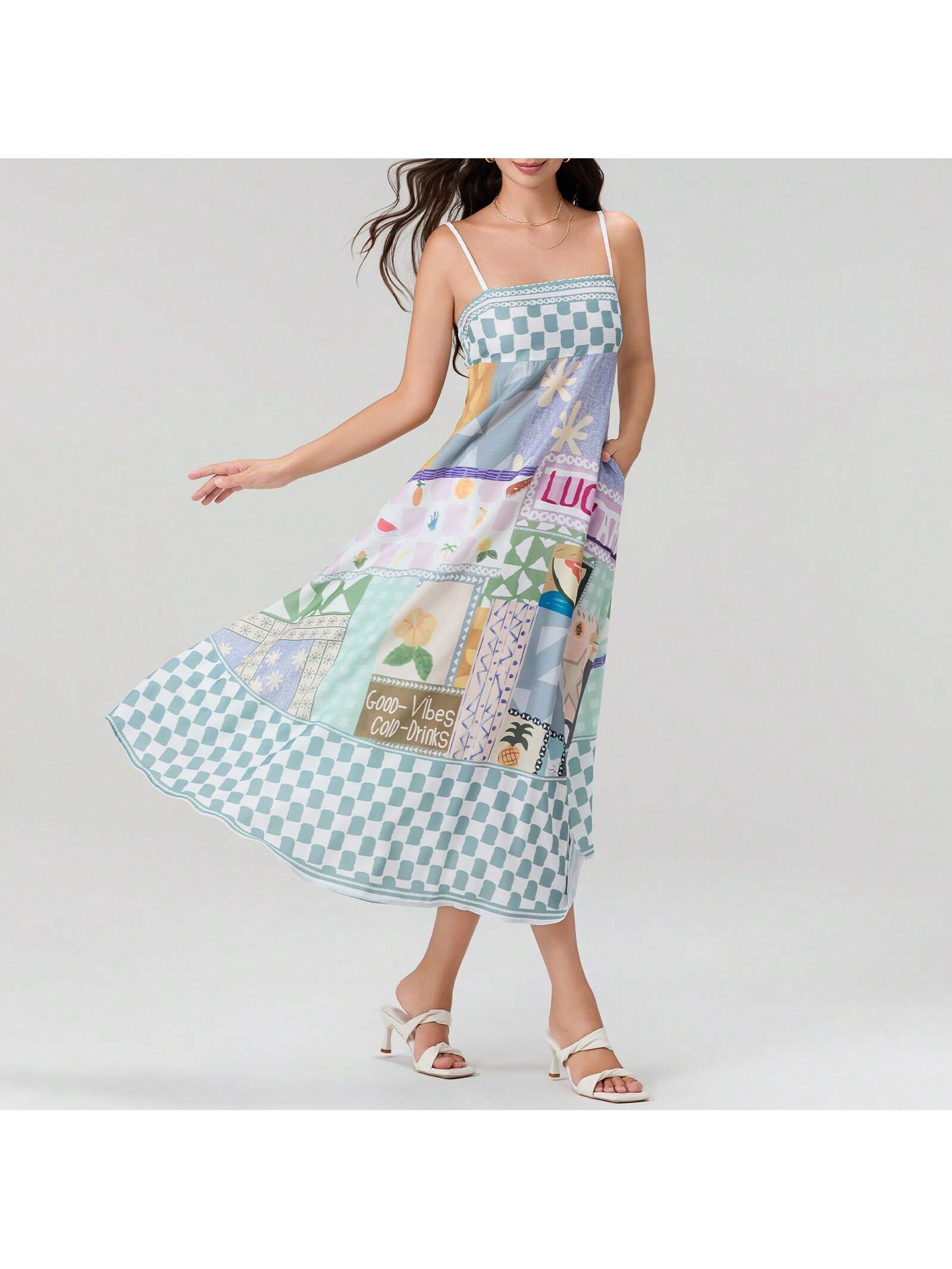 Unleash your inner bohemian with our Boho Chic: Women's Floral Strappy Maxi Dress. Perfect for effortless summer style, this dress features a stunning floral print and strappy design. Embrace a carefree, whimsical vibe with this must-have addition to your wardrobe.