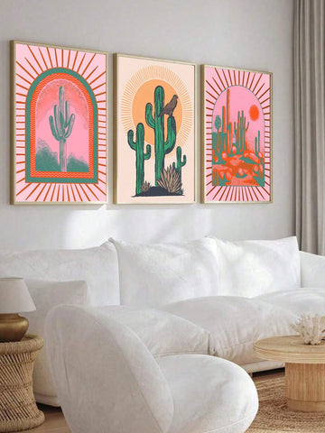 Experience the serenity of the desert with our Boho Desert Vibes Canvas Print. Featuring a stunning sunrise/sunset with cacti and vultures, this frameless print is perfect for adding a touch of nature to your walls. Crafted with high-quality materials, it's sure to elevate any space.