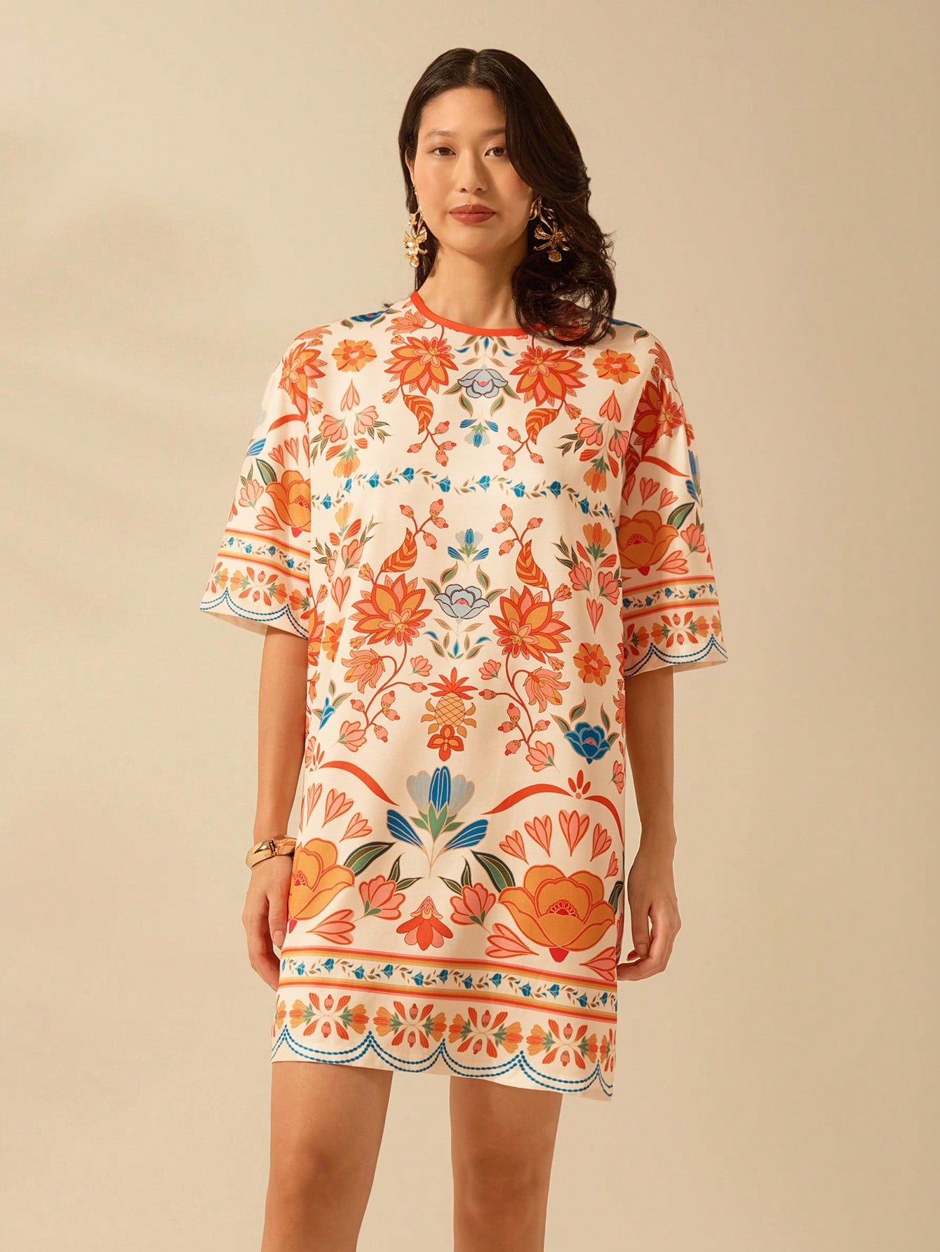 Get ready for your next vacation with our Boho Tropical Floral Print Summer Dress! Perfect for those lazy beach days, this dress is both stylish and comfortable. The eye-catching print will have you standing out from the crowd, while the flowy design will keep you cool and relaxed. Don't leave for your tropical getaway without it!