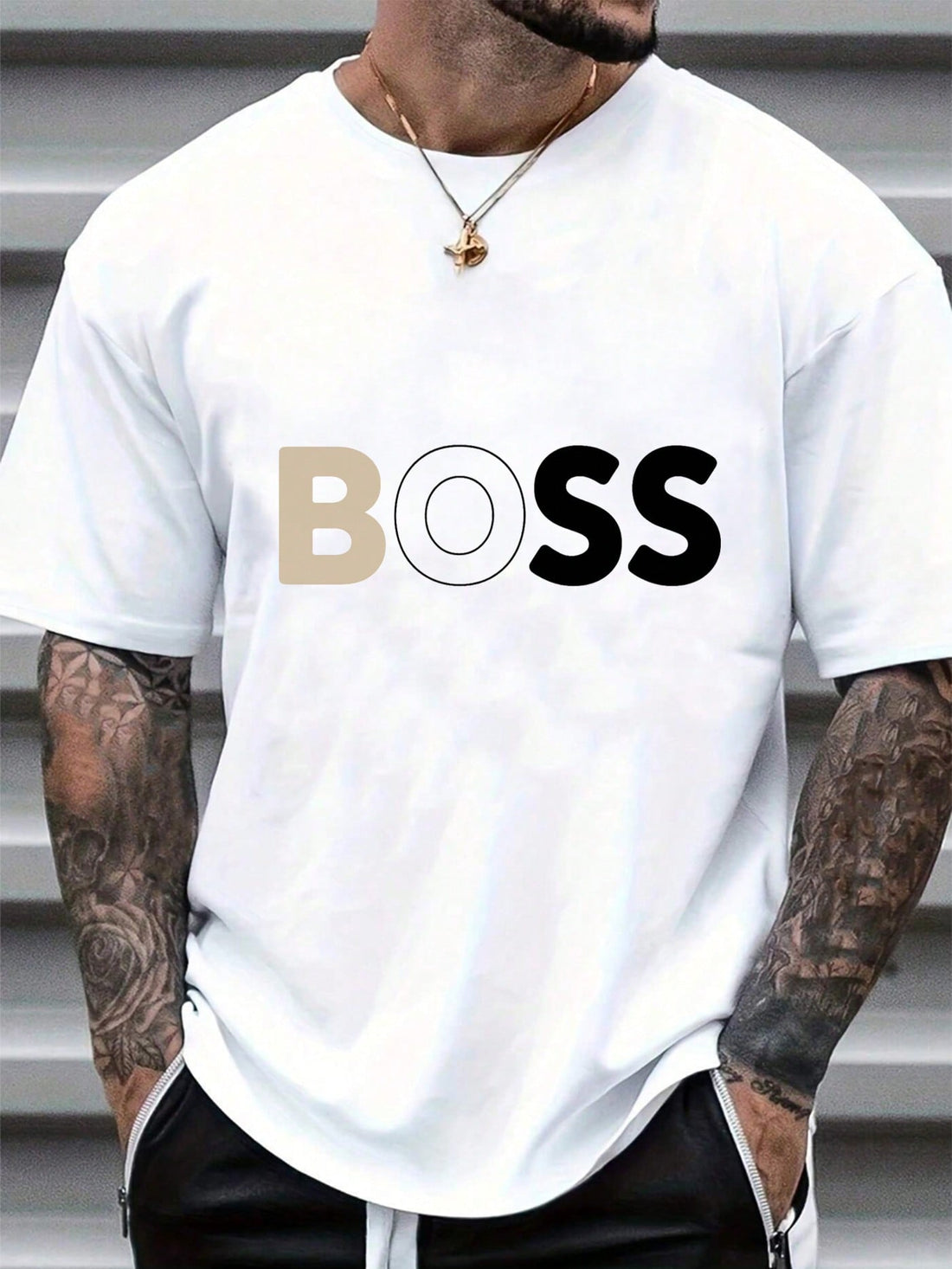 Be the boss of your summer style with our Bold BOSS Graphic Unisex Cotton T-Shirt. Made with soft cotton, this shirt is the perfect essential for staying cool and comfortable in the summer. With a bold graphic design, you'll stand out in the best way possible. Now that's what we call bossing it!