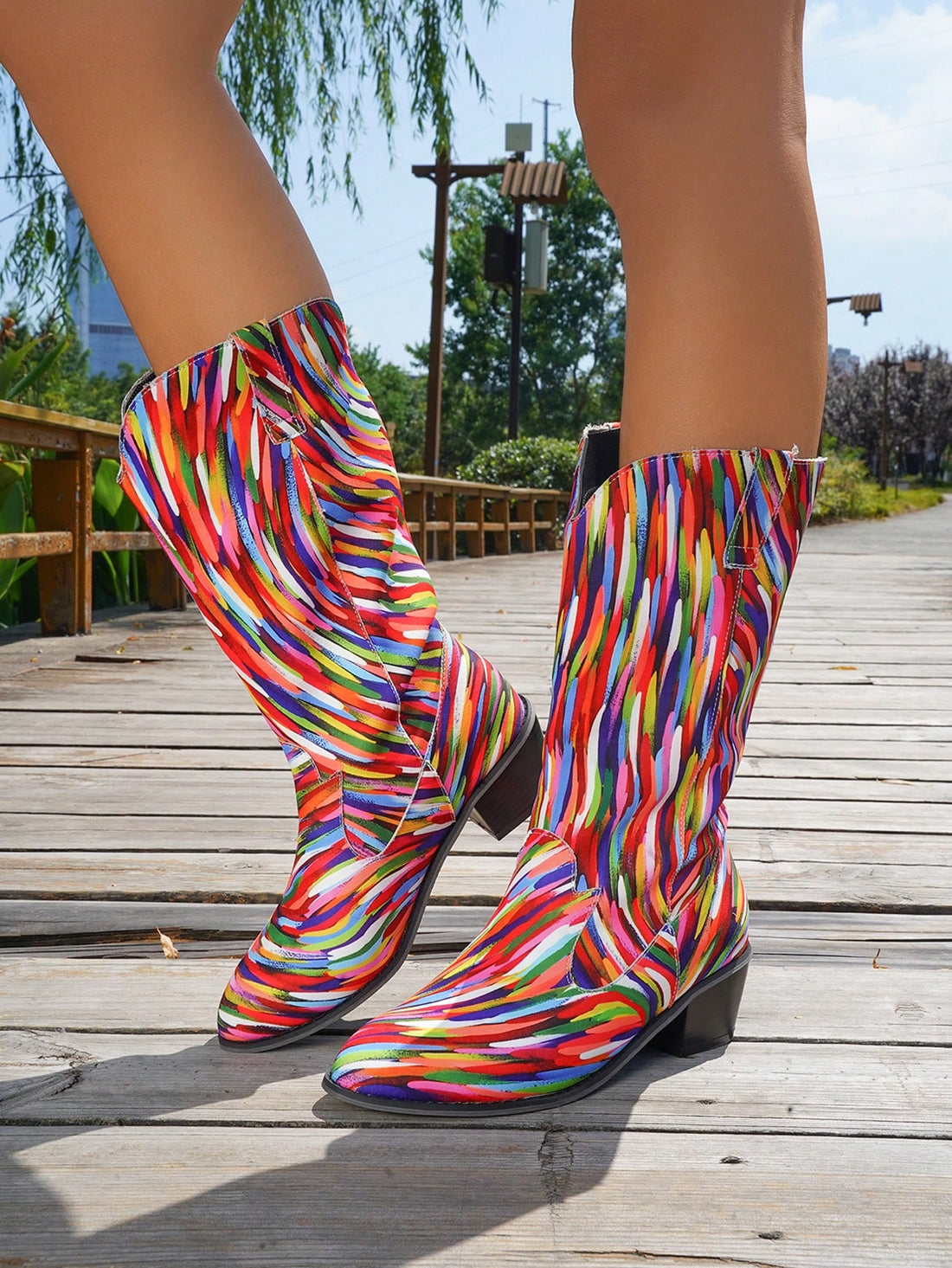 Expertly crafted for the fashion-forward woman, our Bold & Beautiful cowboy boots add a pop of color and a touch of height to any outfit. Made with a chunky heel and durable materials, these boots are both stylish and functional. Embrace your bold side with these statement-making boots.