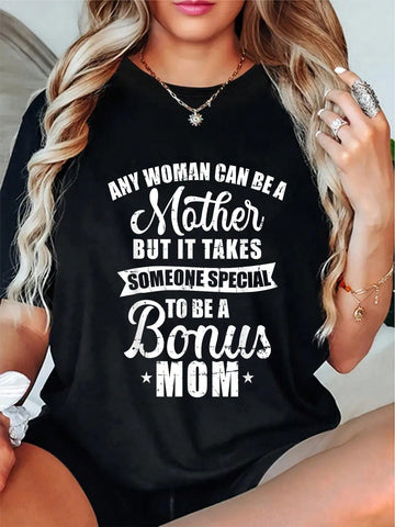 Show off your love for being a bonus mom with our Casual Short Sleeve T-Shirt! Embrace your role with pride and style in this comfy and stylish tee. Perfect for everyday wear or as a thoughtful gift for fellow bonus moms. Spread the love and celebrate the amazing bond of bonus motherhood.