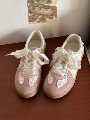 Get ready to dance your way through life with these breathable, ballerina-style white sneakers for women! Made for versatile casual wear and training, these shoes will keep your feet comfortable and stylish all day long. Perfect for the gym, the streets, or the dance floor. Step in and step up your style game!