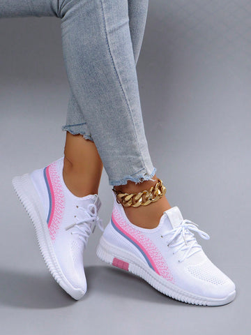 The perfect blend of style and functionality, these pink casual sports shoes for women offer breathability, lightness, and anti-slip properties. With comfortable lace-up design, you can stay active and stylish all day long. Say goodbye to boring sneakers and hello to this playful pair!