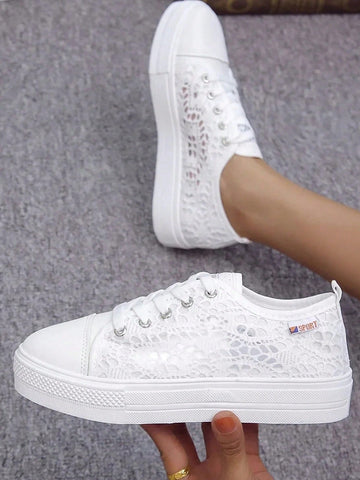These cloud-like white sneakers are your feet's new BFFs! Ultra-breathable for those sweaty summer days, yet stylish enough to strut through campus hallways. Flat soles keep you comfy during marathon study sessions, while the crisp white design pairs with literally everything in your back-to-school wardrobe. Who said practical can't be cute?