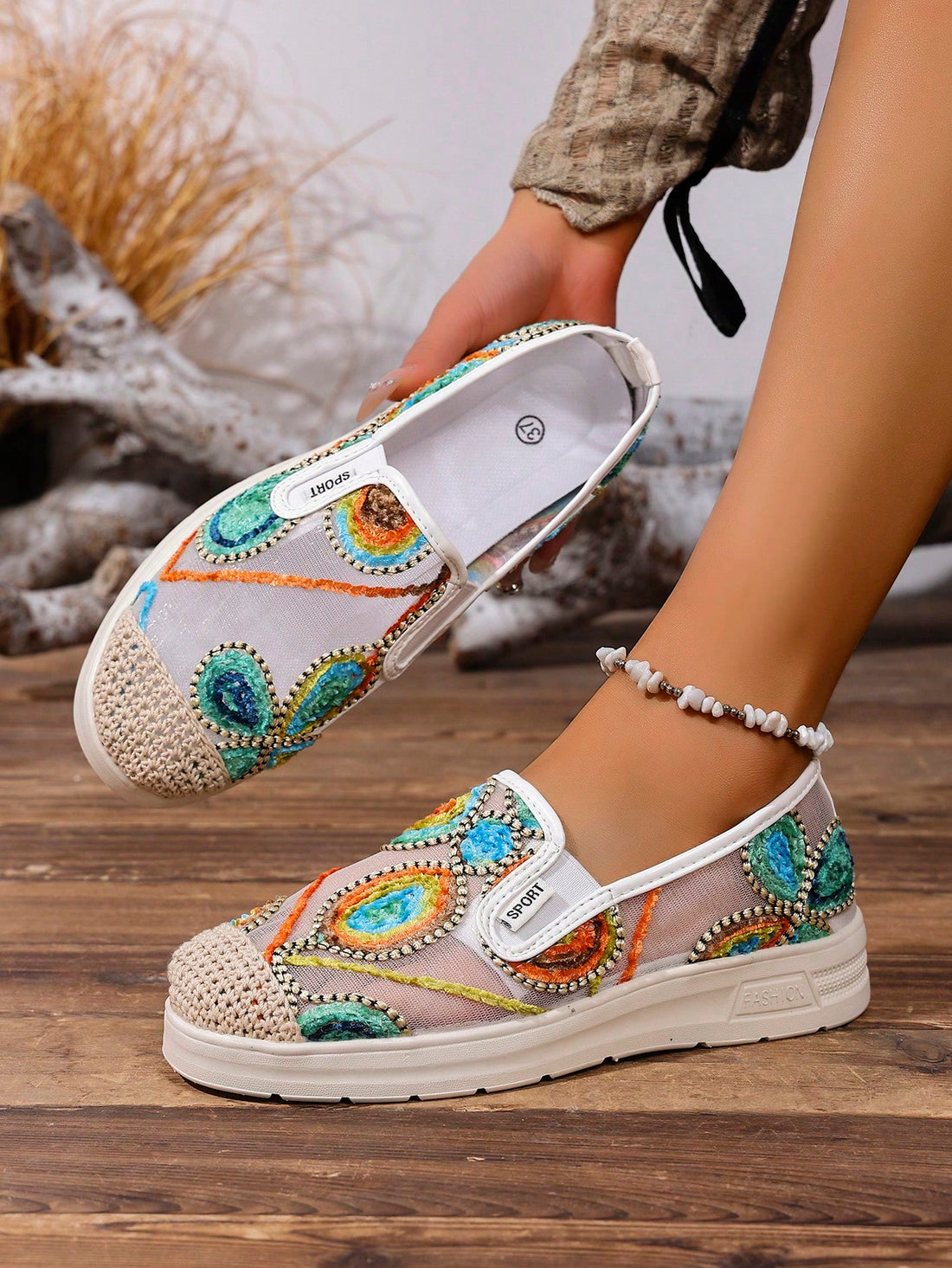 Step into summer with these breathable women's casual sports shoes that blend trendy style and all-day comfort. Designed to keep your feet cool and fresh, they’re perfect for everything from morning jogs to casual hangouts. Lightweight and stylish, these shoes add a fun, sporty vibe to any outfit while supporting your every move. Get ready to play, explore, and shine in footwear that’s as lively as you are!