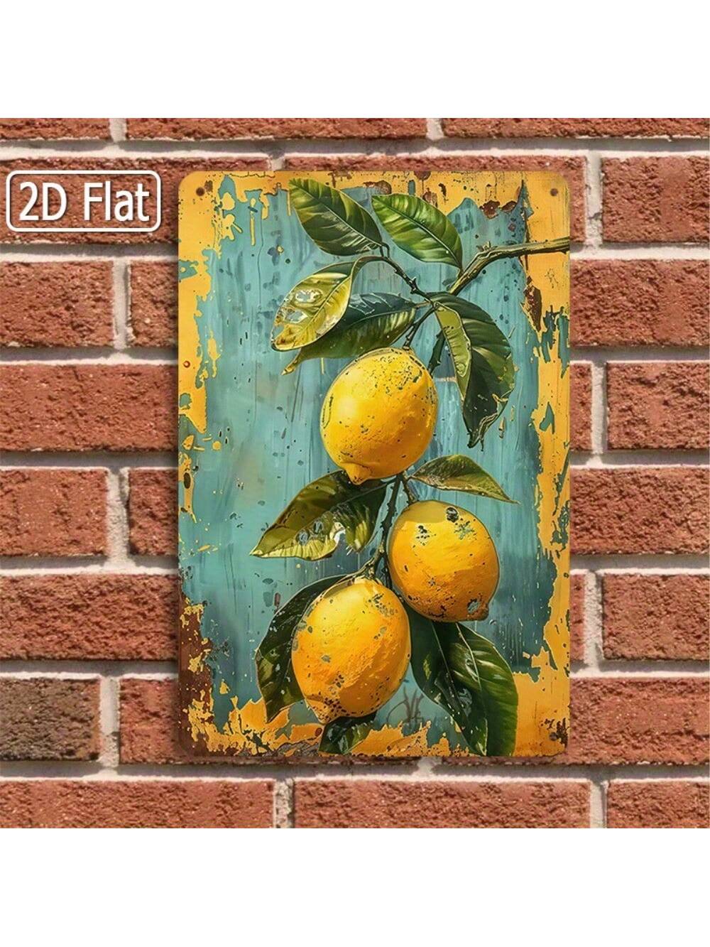 Add a splash of sunshine to your space with our Bright Citrus Lemons Tin Sign! This playful piece of rustic 2D wall art brings zesty charm to kitchens, dining rooms, or garden areas. Perfect for brightening up any corner, this lemony delight adds a refreshing pop of color that's sure to squeeze smiles from guests. Hang it up and watch your decor turn from ordinary to extraordinary!