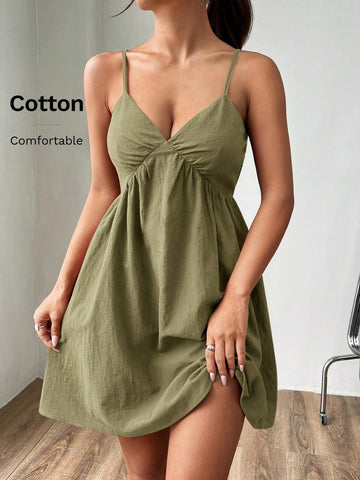 Step into sunny days with this brown woven summer dress, designed for effortless coastal charm. Its delicate spaghetti straps and breathable fabric keep you cool while adding a touch of playful elegance. Perfect for beach strolls or casual gatherings, this dress brings easygoing style wherever you go.