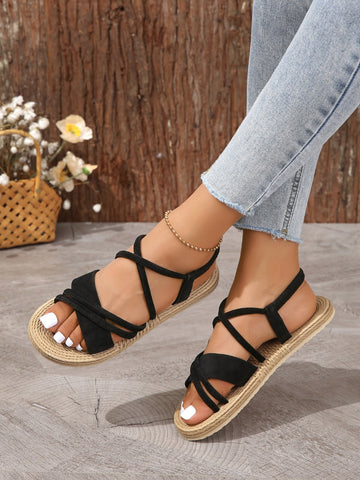 Get ready to rock the beach with these Casual Chic Slouchy Cross-Strap Flat Sandals! With their stylish design and comfortable fit, these sandals are perfect for beach getaways and holiday adventures. Elevate your style game while staying comfortable all day long.