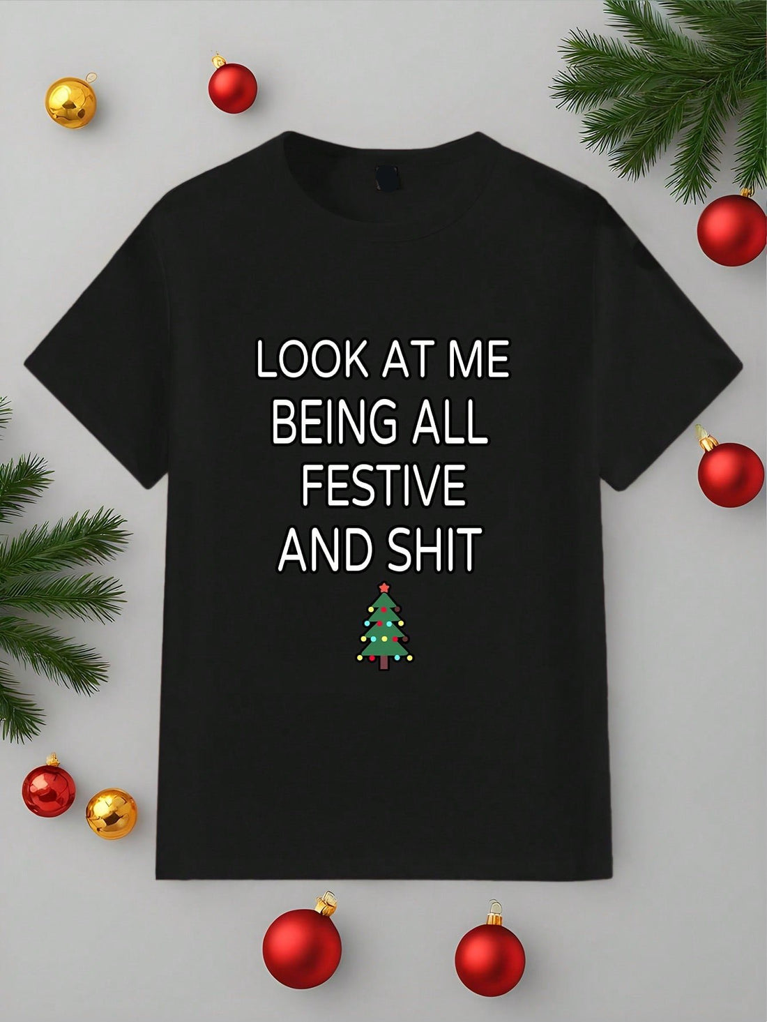 Get ready for the summer and holiday season with our Casual Cool "Summer Slogan" and Christmas Tree Graphic Short Sleeve T-Shirt for men! Made with comfort in mind, this shirt is perfect for any casual occasion. Spread joy and good vibes with this fun and stylish shirt.