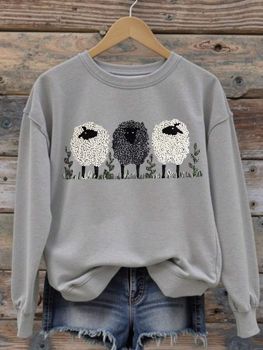 Embrace cozy vibes with a playful twist in this slogan printed sweatshirt designed just for women. Ideal for layering during crisp autumn days or breezy spring afternoons, it blends casual comfort with a touch of fun flair. Whether you're out for a stroll or lounging at home, this sweatshirt adds effortless style to your seasonal wardrobe.