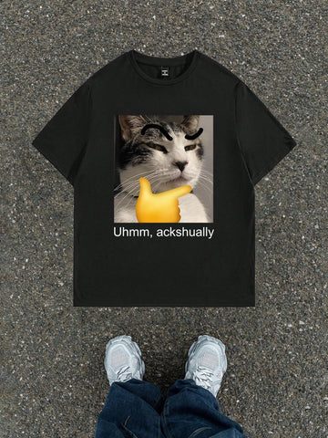 Introducing the Casual Slogan Tee for Men: a perfect balance of effortless style and everyday comfort. Made with the finest materials, this tee is designed to make a statement while keeping you comfortable all day long. Get ready to turn heads and feel at ease!