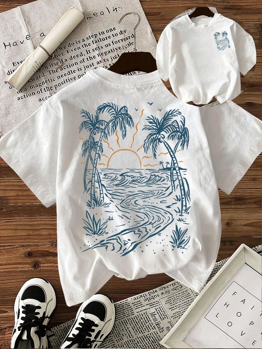 Stay cool and stylish all summer long with this Casual Summer Women's Letter Print Loose Fit Round Neck T-Shirt. Its relaxed fit and soft fabric keep you comfortable, while the playful letter print adds a fun touch to any outfit. Perfect for sunny days, this tee pairs effortlessly with shorts or jeans for easygoing vibes.