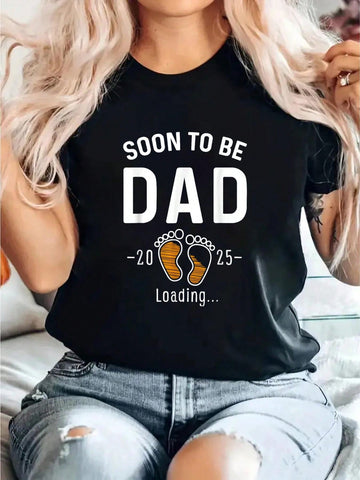 Celebrate the joy of fatherhood with this Soon-To-Be-Dad 'Est 2025' T-Shirt. Designed for first-time dads, this comfort fit shirt is perfect for any upcoming dad's wardrobe. Show off your excitement and get ready for the adventure of a lifetime! (Fatherhood looks good on you!)