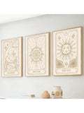 Unleash your inner mystic with Celestial Charm: a set of 3 retro tarot card art posters featuring The Sun, The Moon, and The Star. Add a touch of magic to any room, and channel the power of these celestial symbols. Perfect for tarot lovers or anyone looking to add a whimsical touch to their decor.