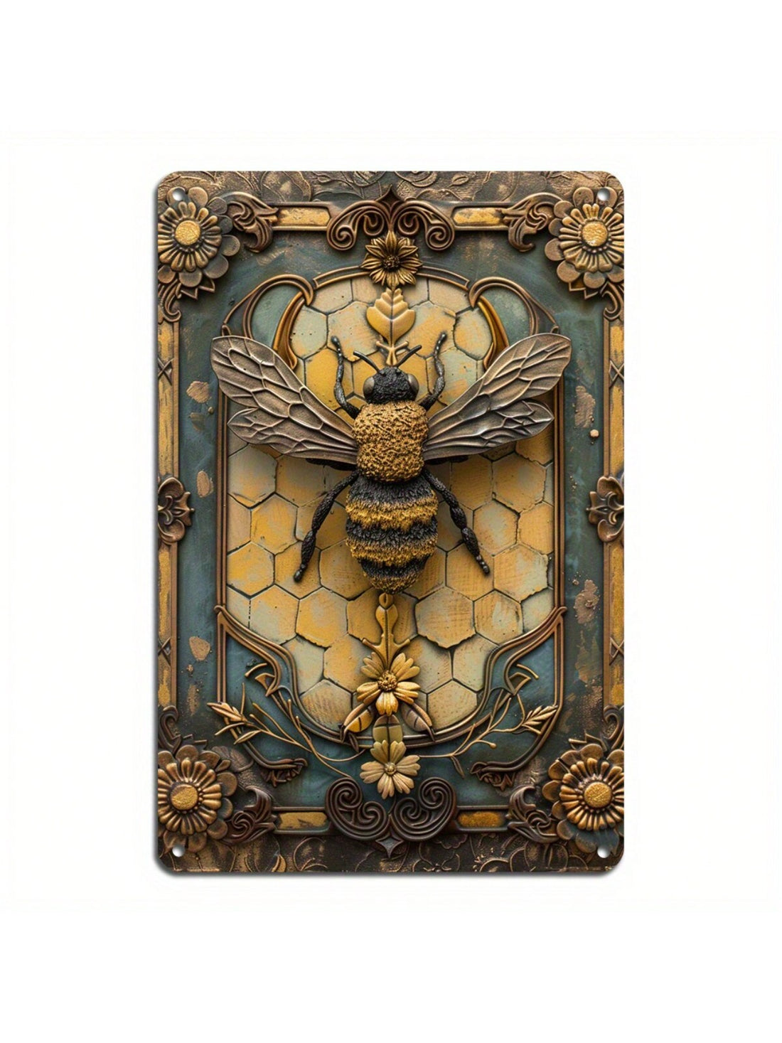 Transform your space into a charming, vintage paradise with our 2D metal bee sign. Perfect for any home, bar, or garage, this sign will add a touch of whimsy to any room. Buzz on over and bring some buzz into your decor!