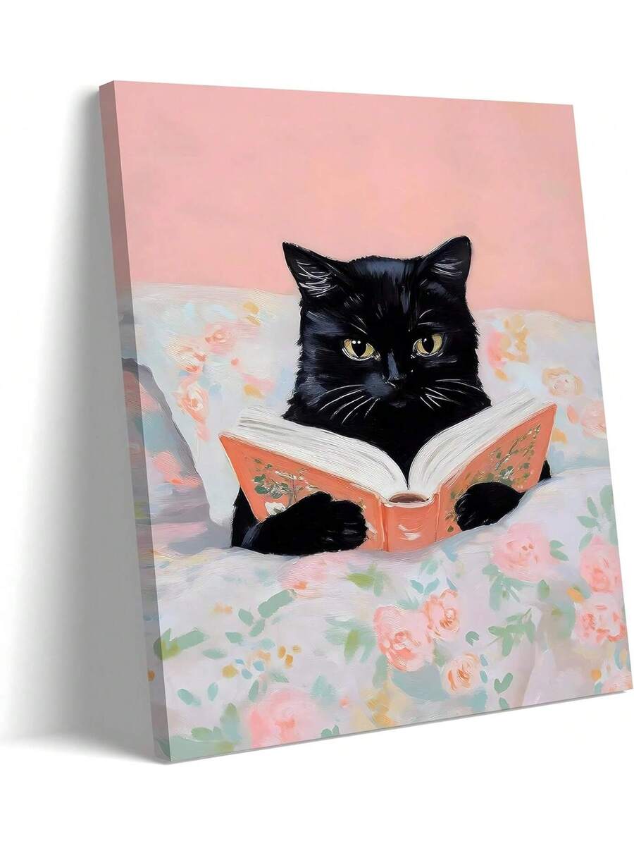 Elevate your décor with this enchanting black cat canvas art piece. Rendered in a vintage-inspired style with delicate pink tones, it captures feline grace with understated sophistication. Ideal for cat enthusiasts and those seeking distinctive wall art, this poster brings warmth and character to any interior—from modern apartments to classic homes. The premium canvas construction ensures vibrant colors and lasting quality. 