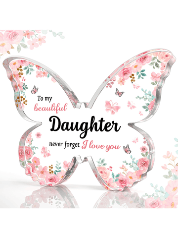 Let your daughter or daughter-in-law know how special they are with this Charming Butterfly Acrylic Keepsake. A heartfelt gift that will remind them of your love and appreciation every time they see it. Show your appreciation for their unique beauty and grace with this meaningful keepsake.