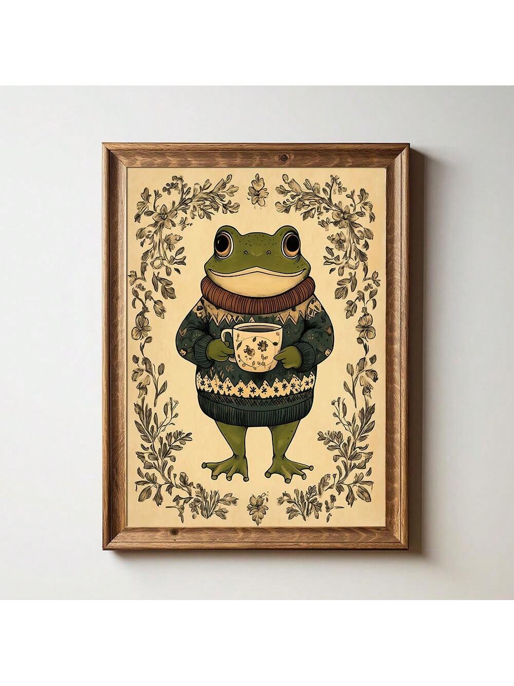 Bring a touch of whimsical charm to any room with this Cottagecore Botanical Frog Wall Art. This frameless canvas print combines minimalist design with delightful frog illustrations, perfect for nurseries or cozy home spaces. Its gentle, nature-inspired vibe adds playful warmth while keeping your decor fresh and light. Easy to hang and sure to spark smiles, it’s a sweet splash of botanical fun for your walls.