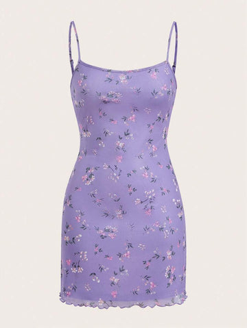 Get ready to add some charm to your summer wardrobe with our Charming Ditsy Floral Print Cami Dress! The cute lettuce trim adds a fun touch to this flowy, lightweight dress. Perfect for a sunny day out, this dress will have you feeling charming and stylish all season long.