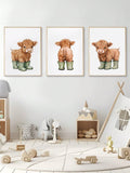 Sage green farmhouse decor with rear view calf print