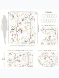 Transform your bathroom into a whimsical garden retreat with our Charming Floral Bird Shower Curtain Set! This playful trio includes a waterproof curtain showcasing delightful birds among blooming flowers, a plush bath mat to tickle your toes, and a matching toilet lid cover. Why settle for boring bathroom basics when you can create a cheerful sanctuary that makes even Monday morning showers something to chirp about?