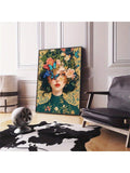 Add a pop of color to any room with this charming floral and butterfly woman canvas art! The vibrant design will instantly liven up your space, making it perfect for any decor style. Transform your walls into a beautiful focal point with this playful and unique piece.