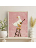 Elevate the whimsical charm of any children's room or farmhouse-inspired space with this charming goose canvas art. Featuring an adorable goose that adds a playful touch to any décor, this canvas art is a perfect addition for those looking to add a touch of character and charm. Crafted with high-quality materials, this canvas art is durable and long-lasting.