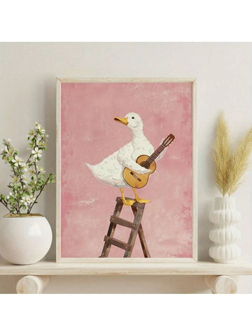 Elevate the whimsical charm of any children's room or farmhouse-inspired space with this charming goose canvas art. Featuring an adorable goose that adds a playful touch to any décor, this canvas art is a perfect addition for those looking to add a touch of character and charm. Crafted with high-quality materials, this canvas art is durable and long-lasting.