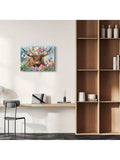 Gallery wrapped Highland cow canvas on solid wood frame