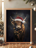 Bring festive cheer with this charming Highland Cow Christmas Art Print. Perfectly blending rustic farmhouse warmth and dark academia mystery, it adds playful holiday spirit to any space. Its whimsical design makes your walls smile while celebrating the season in style.
