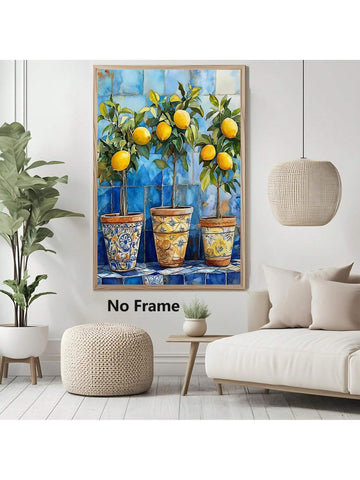 Bring a splash of sunshine indoors with this Charming Lemon Tree Canvas Art. Its vibrant yellow lemons and lush green leaves add a playful touch to any room, brightening your home or office with cheerful energy. Perfect for those who love a fresh, fruity vibe, this canvas turns any wall into a lively, inviting space.