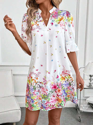 Get ready to charm your way through Valentine's Day and beyond with our Charming Mid-Sleeve Printed Dress! This dress is perfect for any tea party, offering a playful and flirty look with its charming print and mid-sleeve design. It's the perfect outfit for any spring or summer occasion.