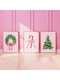 Transform your holiday space with this delightful trio of pink Christmas wall art downloads! Perfect for adding a soft, festive touch to any room, this set includes three charming frameless designs that celebrate the season in style. Simply download, print, and display—no frames needed. Whether you're decorating a cozy bedroom, modern living room, or creative workspace, these playful pieces bring warmth and cheer to your walls. Ideal for budget-conscious decorators who want instant holiday magic without the