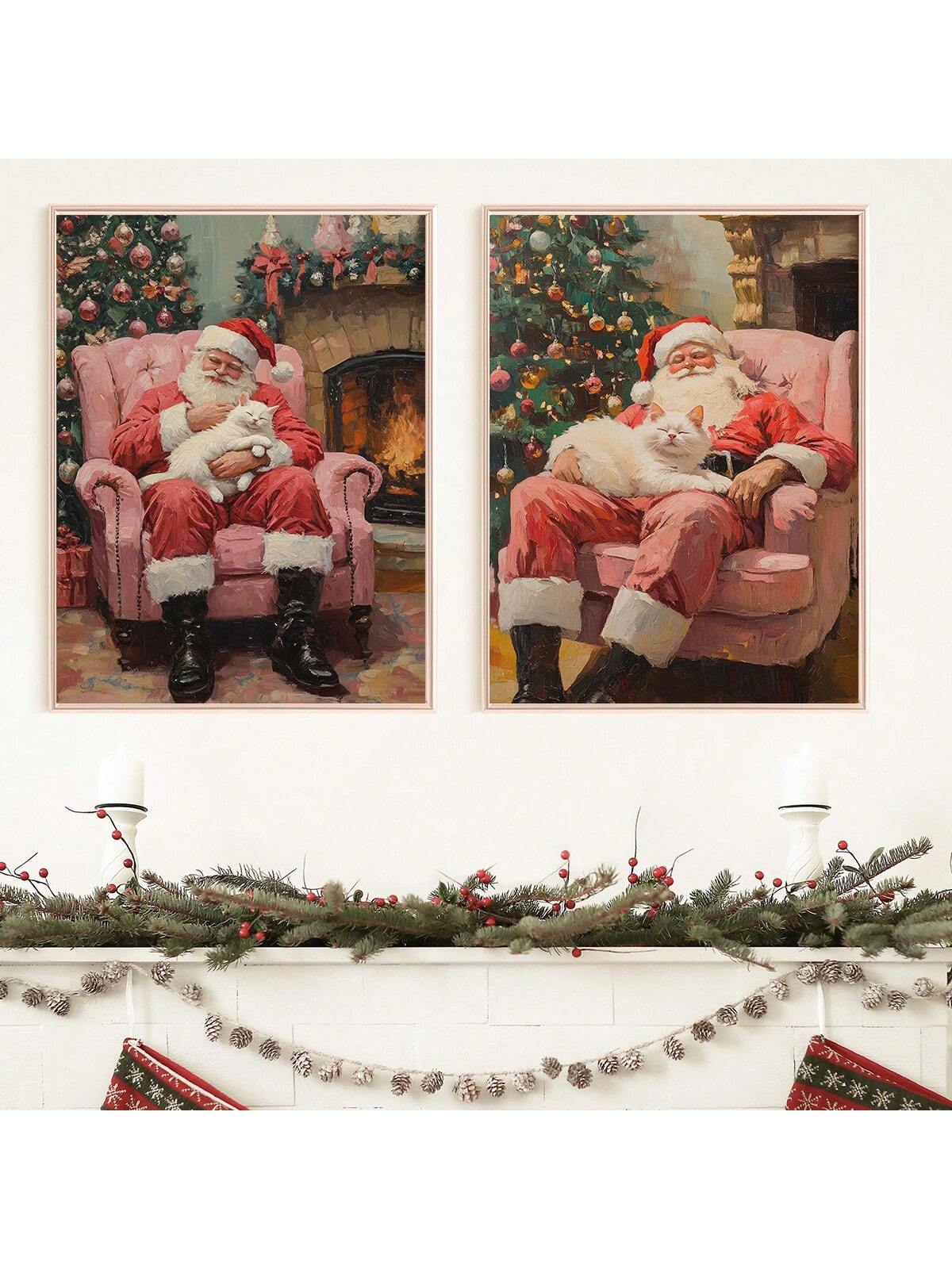 Transform your space into a festive wonderland with this delightful pink Santa canvas wall art set! Perfect for adding a modern, girly twist to your Christmas décor, these charming pieces blend holiday spirit with contemporary style. Whether you're decorating a dorm room, bedroom, or living space, this set brings warmth and whimsy to any wall. The soft pink palette creates a sophisticated yet playful aesthetic that stands out from traditional red-and-green holiday decorations. Ideal for those who love celeb