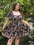 Be the talk of the town in our Charming Blue Rose Print Midi Dress! This plus size dress features a sweet square neck, perfect for showing off your neckline. The charming blue rose print adds a touch of whimsy to this midi dress. Make a statement with this unique and playful dress.