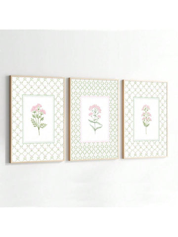 Transform your little one's nursery into a serene botanical sanctuary with this delightful set of three canvas prints. Each piece features soft, minimalist floral designs that blend boho charm with gentle sophistication—perfect for creating a calming, Instagram-worthy space. The muted color palette and nature-inspired artwork encourage creativity and imagination while maintaining a peaceful atmosphere for rest and play. Easy to hang and beautifully coordinated, these prints grow with your daughter, transiti