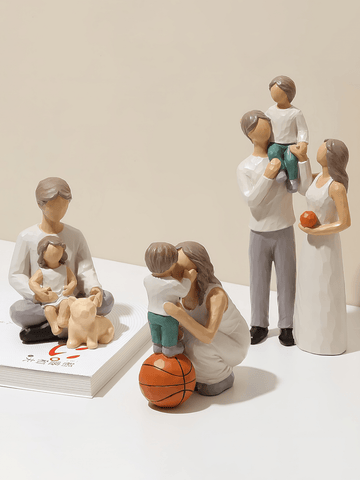 Add a touch of charm to your home or desk with our Charming Small Family Resin Statue. Crafted from durable resin, this decorative accent is the perfect addition to any space. Perfect for any art lover or interior enthusiast, it's sure to bring a sense of warmth and personality to your surroundings.